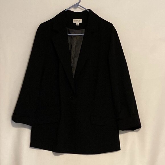 Avenue Size 18/20 Black Suit One Button Jacket - Picture 1 of 16